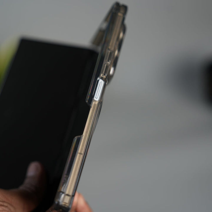 FRATO Fold 6 Collection Galaxy Z Fold 7 Transparent Case with Ring Stand | Clear Shockproof Cover
