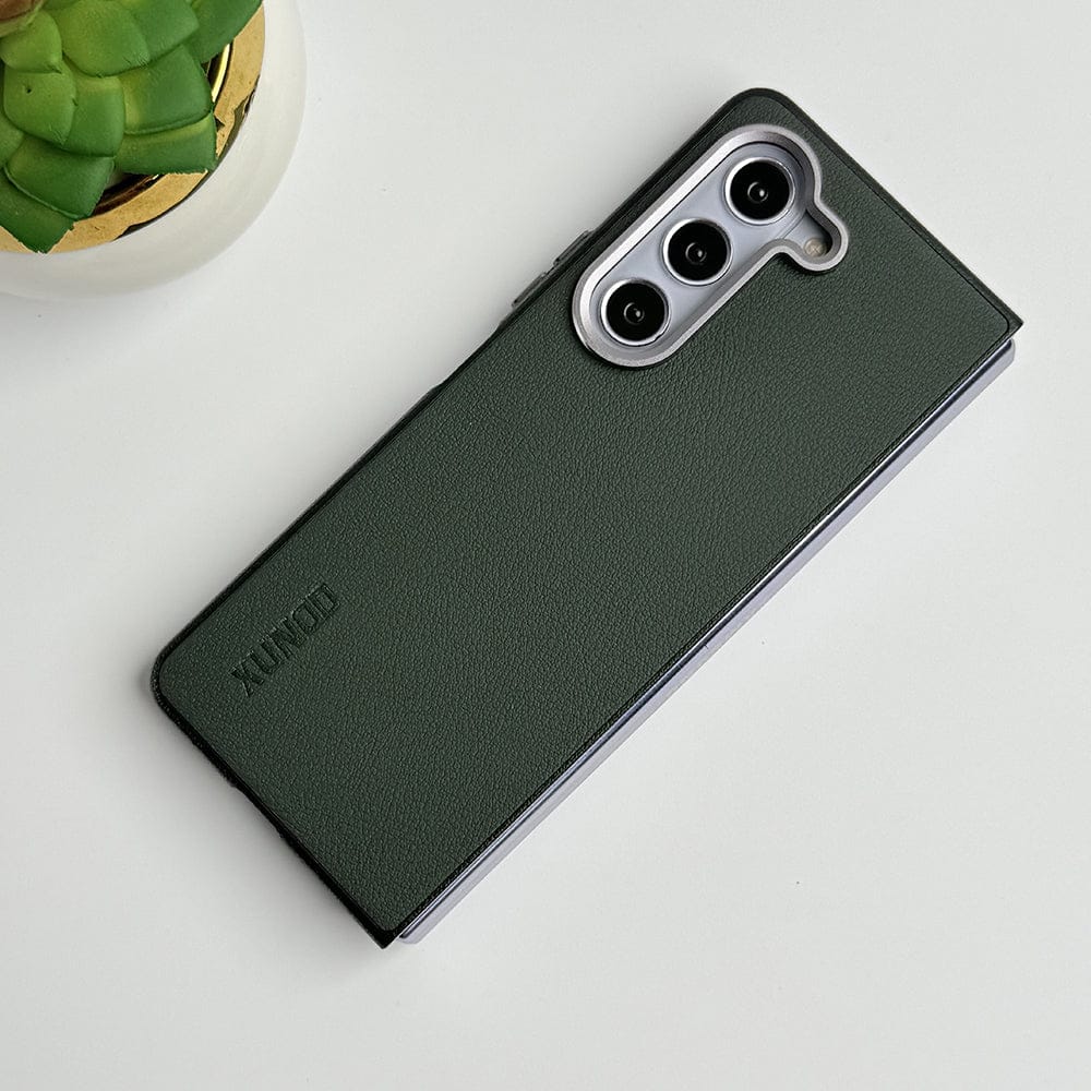FRATO Fold 6 Collection Green Samsung Galaxy Z Fold 6  Leather Texture Hard Cover