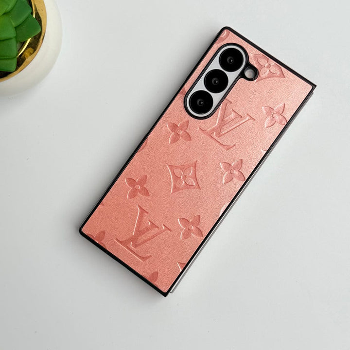 FRATO Fold 6 Collection Pink Samsung Galaxy Z Fold 6 Luxury PU Leather Fashion Brand Case Cover