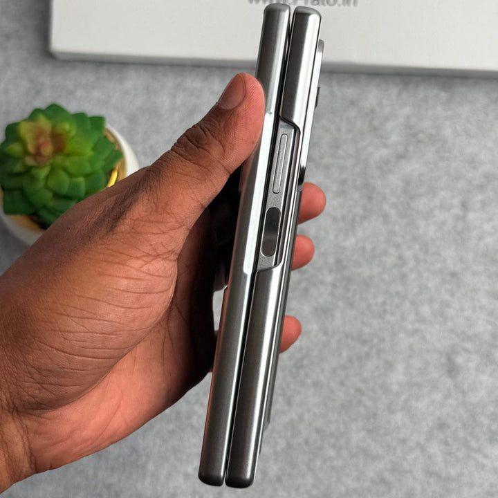 FRATO Fold 6 Collection Samsung Galaxy Z Fold 5 Leather Plating front Glass Protection Hinge Case Folding Cover