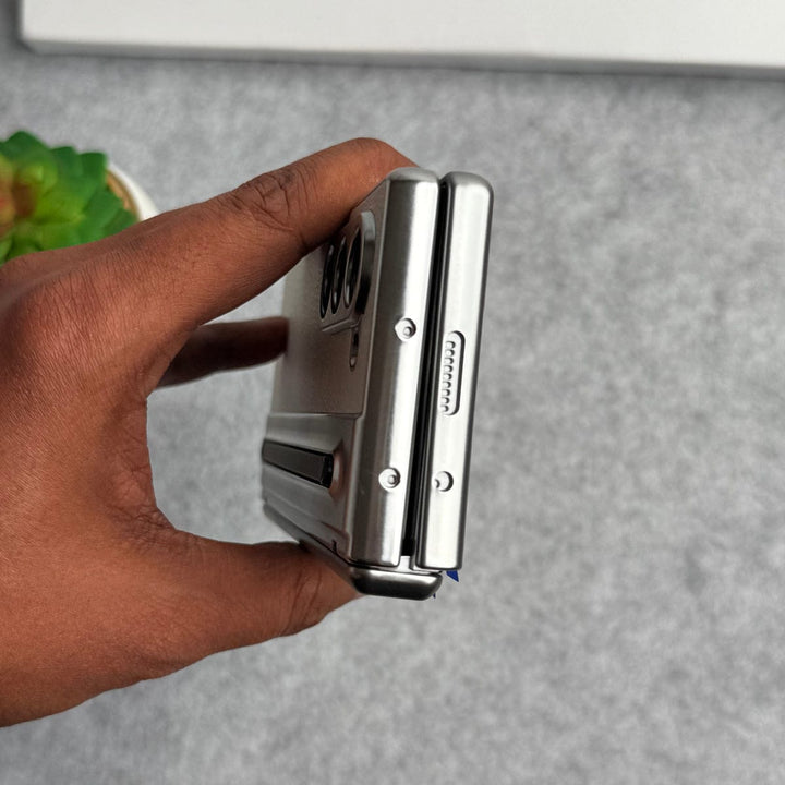 FRATO Fold 6 Collection Samsung Galaxy Z Fold 5 Leather Plating front Glass Protection Hinge Case Folding Cover