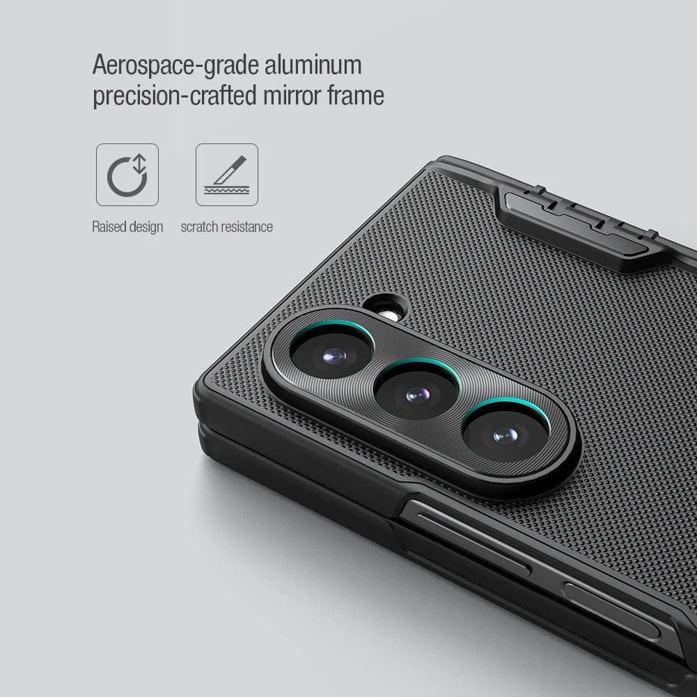 FRATO Fold 6 Collection Samsung Galaxy Z Fold 6 5G Nillkin Super Frosted Shield Folding Back Cover Black