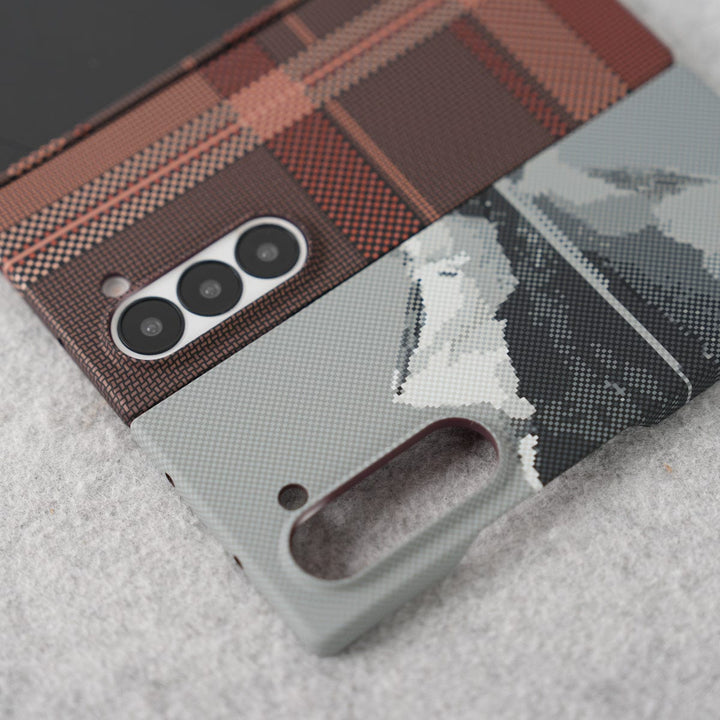 FRATO Fold 6 Collection Samsung Galaxy Z fold 6 Carbon Fiber Texture Aramid Design Hard Pc MagSafe Case Cover