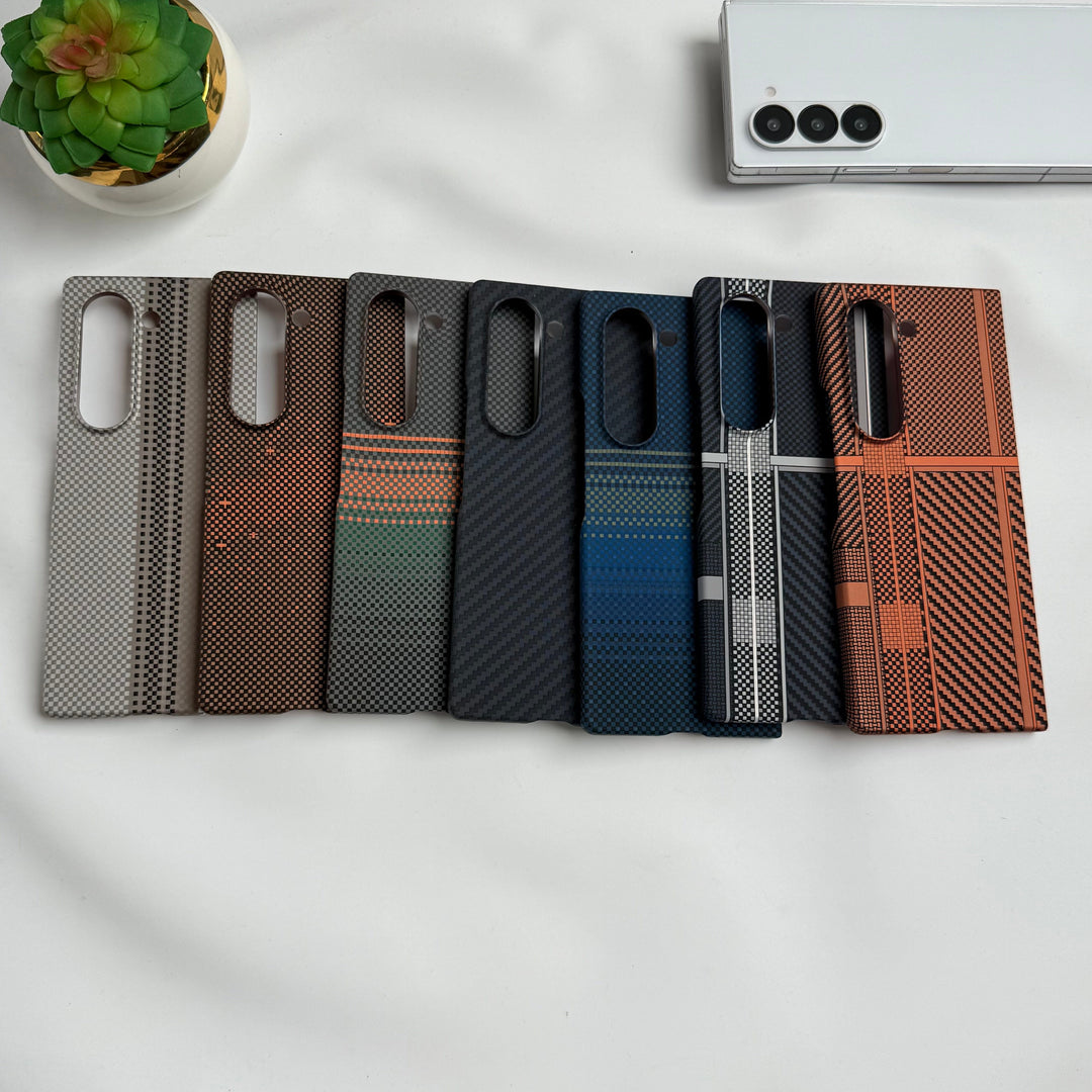 FRATO Fold 6 Collection Samsung Galaxy Z Fold 6 Carbon Fiber Texture Aramid Design Hard Pc MagSafe Case Cover