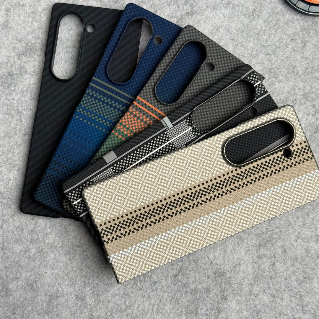 FRATO Fold 6 Collection Samsung Galaxy Z Fold 6 Carbon Fiber Texture Aramid Design Hard Pc MagSafe Case Cover