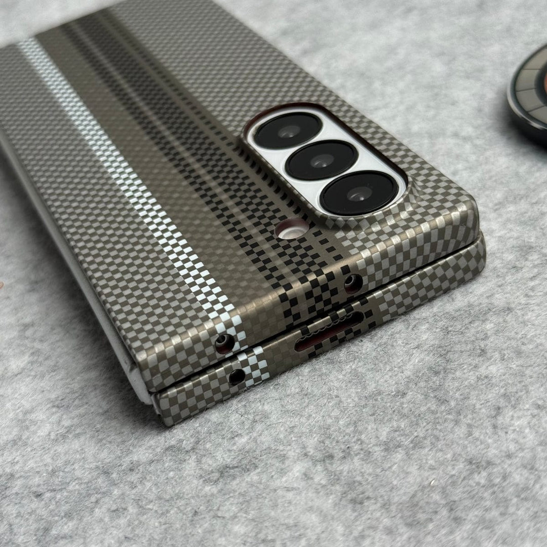 FRATO Fold 6 Collection Samsung Galaxy Z Fold 6 Carbon Fiber Texture Aramid Design Hard Pc MagSafe Case Cover