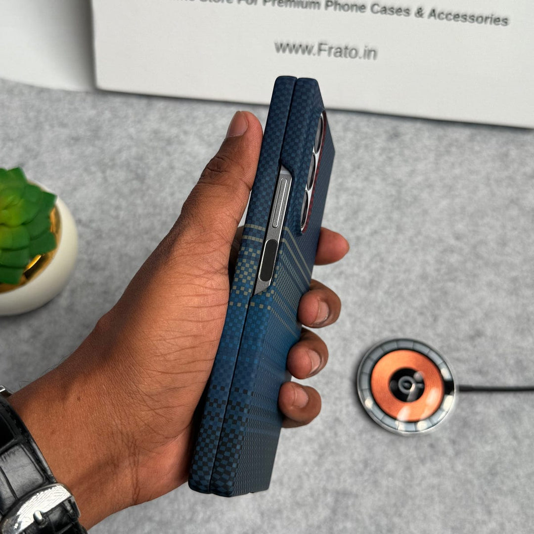 FRATO Fold 6 Collection Samsung Galaxy Z Fold 6 Carbon Fiber Texture Aramid Design Hard Pc MagSafe Case Cover