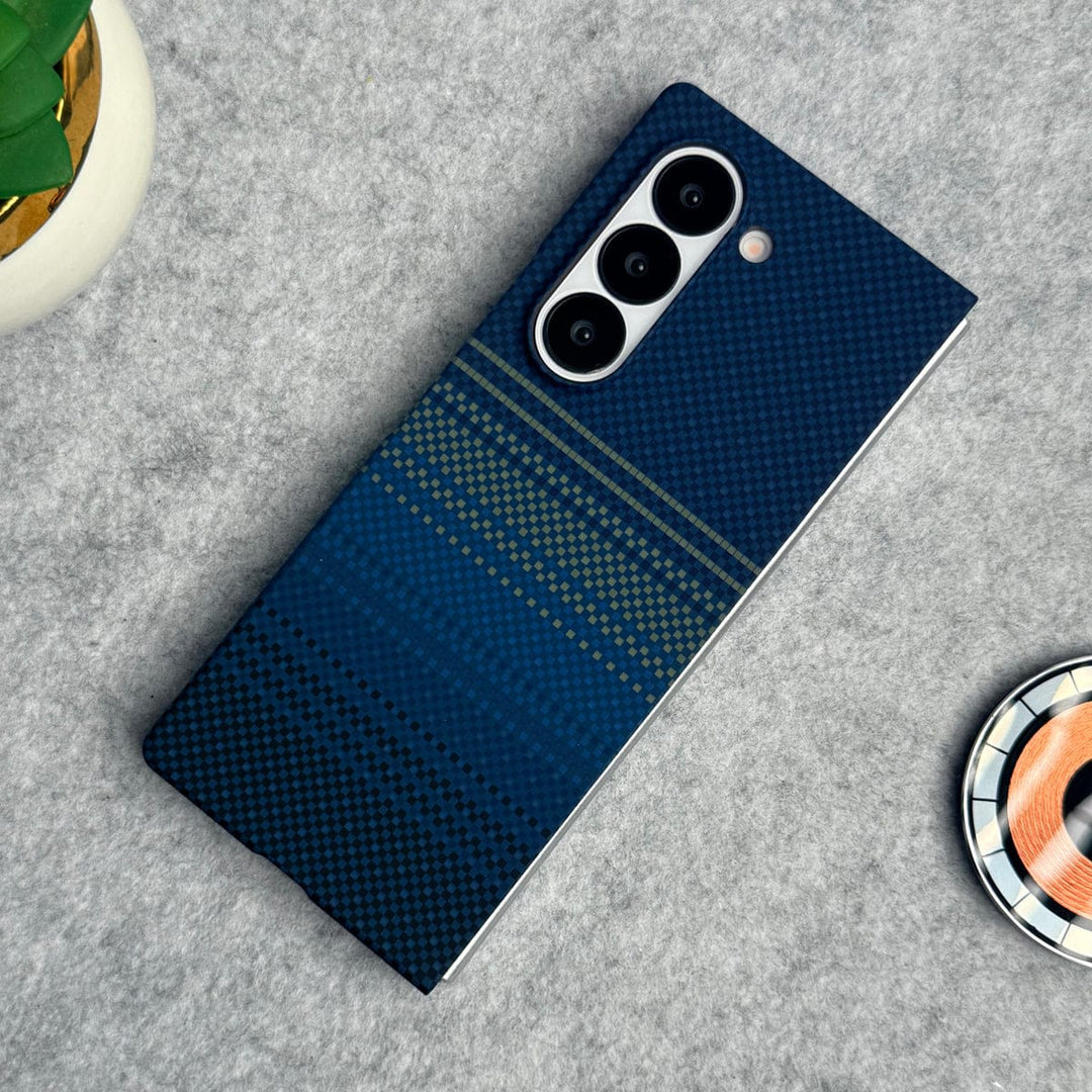 FRATO Fold 6 Collection Samsung Galaxy Z Fold 6 Carbon Fiber Texture Aramid Design Hard Pc MagSafe Case Cover