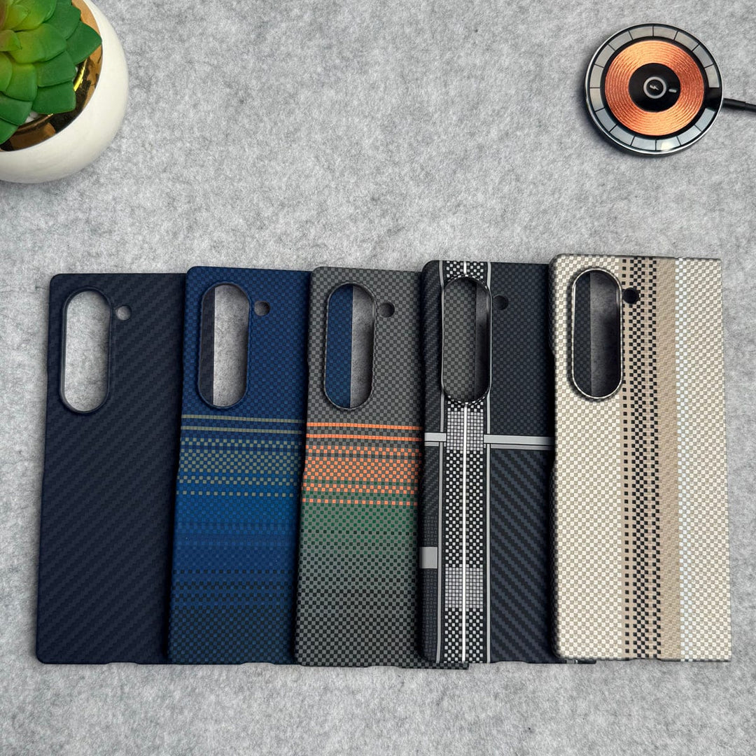 FRATO Fold 6 Collection Samsung Galaxy Z Fold 6 Carbon Fiber Texture Aramid Design Hard Pc MagSafe Case Cover