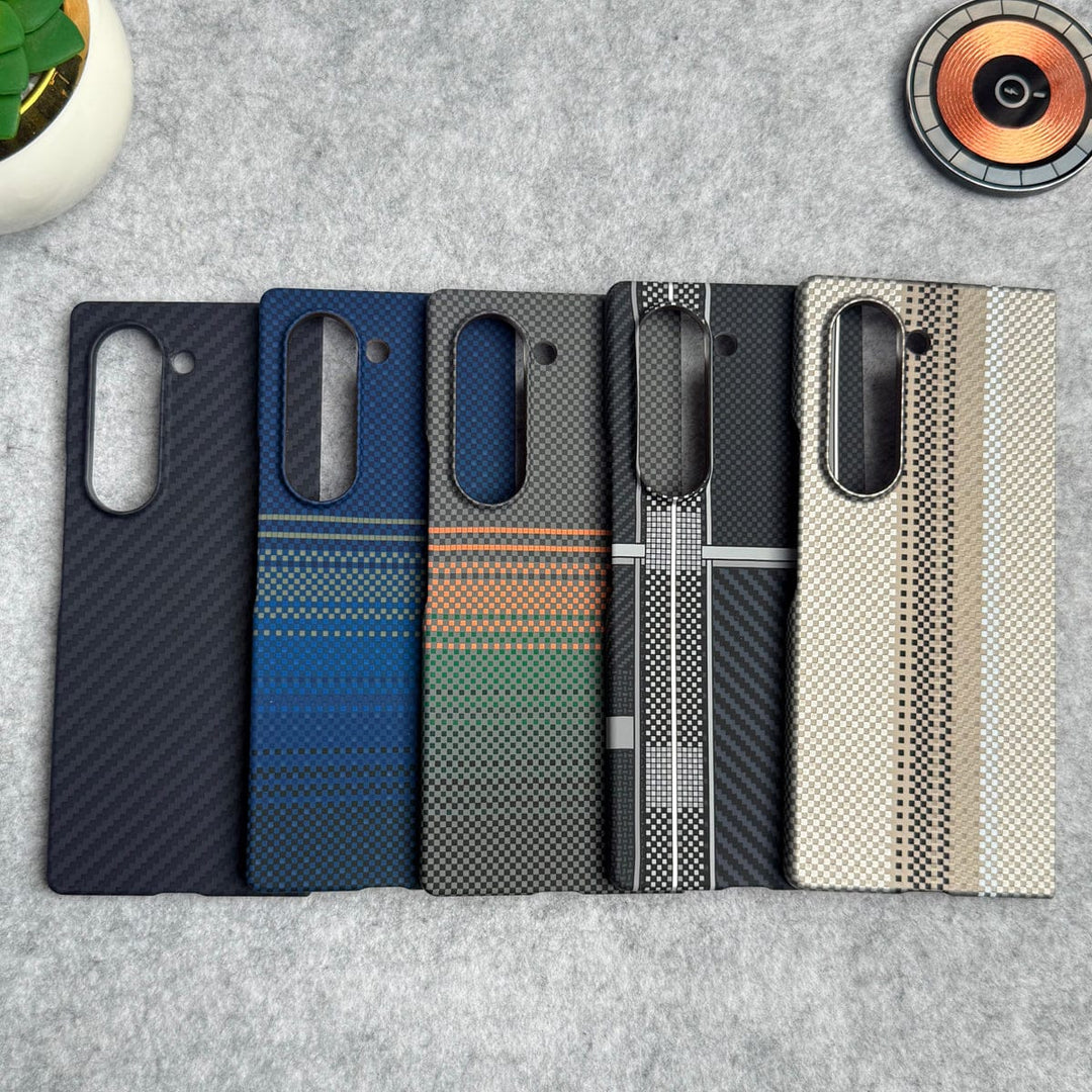 FRATO Fold 6 Collection Samsung Galaxy Z Fold 6 Carbon Fiber Texture Aramid Design Hard Pc MagSafe Case Cover