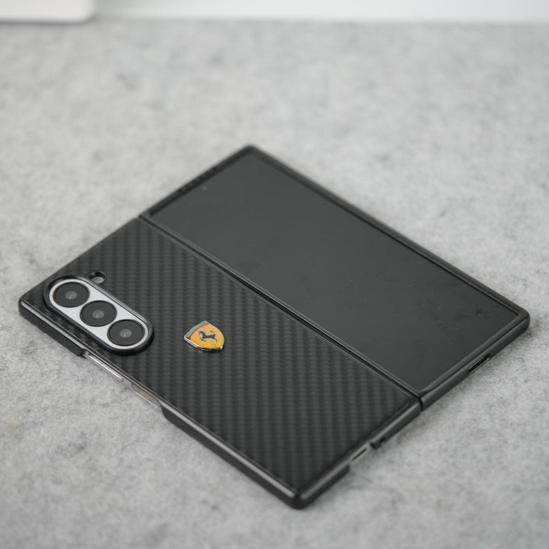 FRATO Fold 6 Collection Samsung Galaxy Z Fold 6 FR Sports Car Logo Carbon Fiber Texture Case Cover