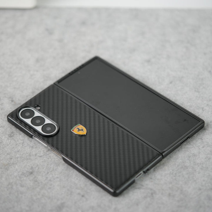 FRATO Fold 6 Collection Samsung Galaxy Z Fold 6 FR Sports Car Logo Carbon Fiber Texture Case Cover