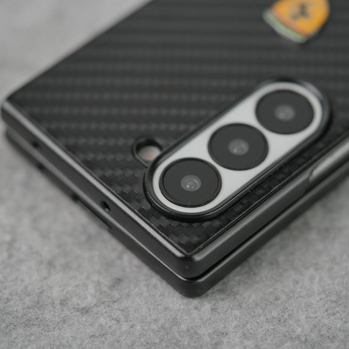 FRATO Fold 6 Collection Samsung Galaxy Z Fold 6 FR Sports Car Logo Carbon Fiber Texture Case Cover