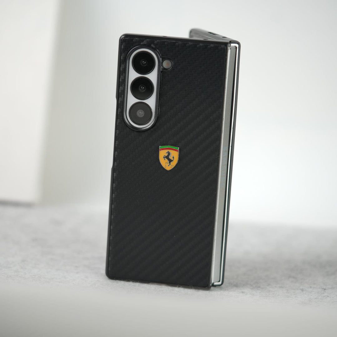FRATO Fold 6 Collection Samsung Galaxy Z Fold 6 FR Sports Car Logo Carbon Fiber Texture Case Cover
