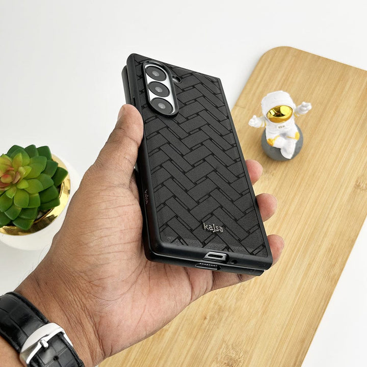 FRATO Fold 6 Collection Samsung Galaxy Z Fold 6 Genuine Leather Dark Series GD2