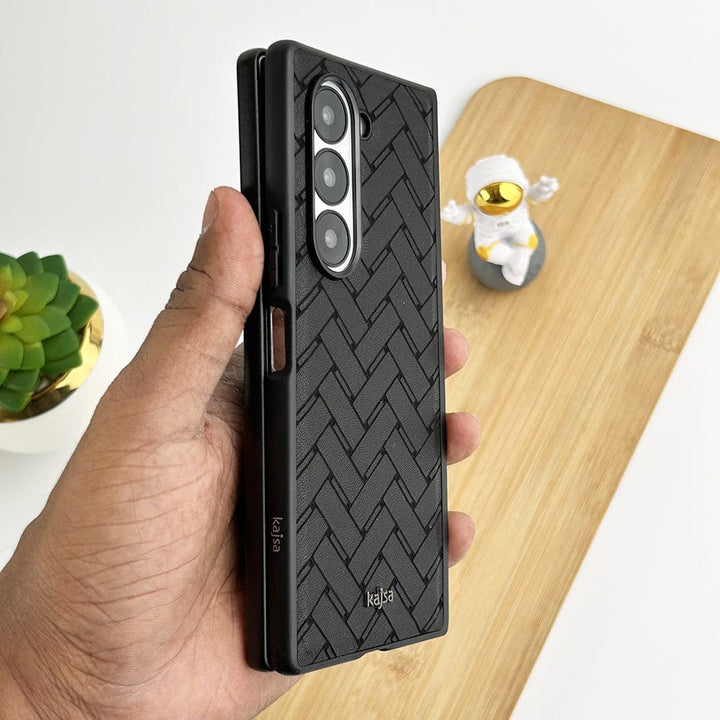 FRATO Fold 6 Collection Samsung Galaxy Z Fold 6 Genuine Leather Dark Series GD2