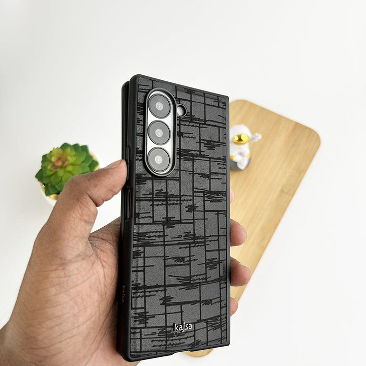 FRATO Fold 6 Collection Samsung Galaxy Z Fold 6 Genuine Leather Dark Series GD3