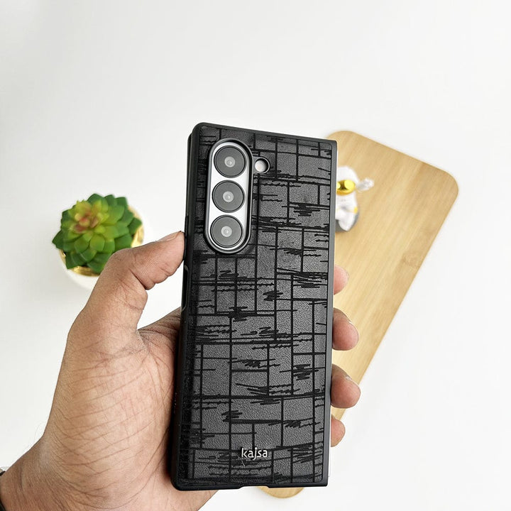 FRATO Fold 6 Collection Samsung Galaxy Z Fold 6 Genuine Leather Dark Series GD3