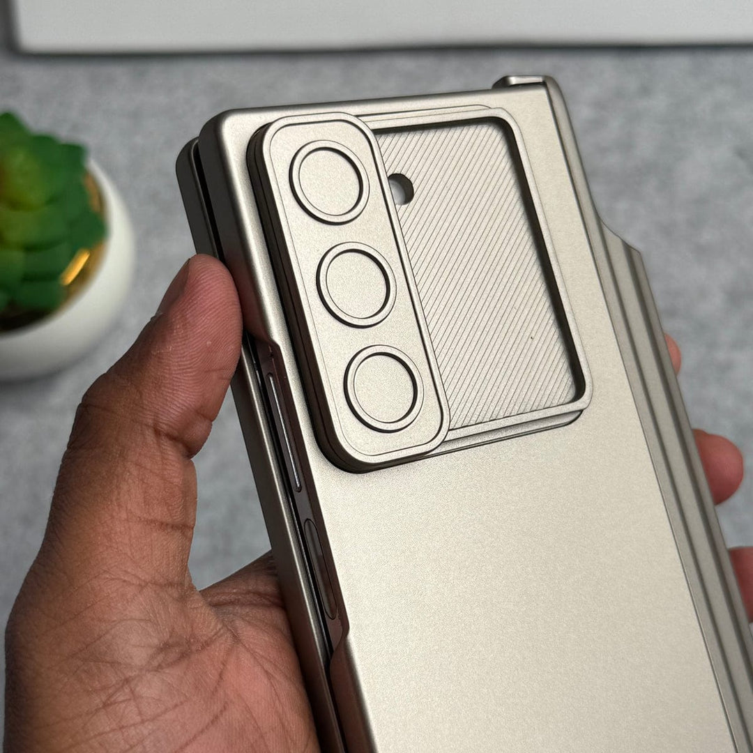 FRATO Fold 6 Collection Samsung Galaxy Z Fold 6 GKK Camera Protection Slider Magnetic Hinge Front Glass Protective Cover