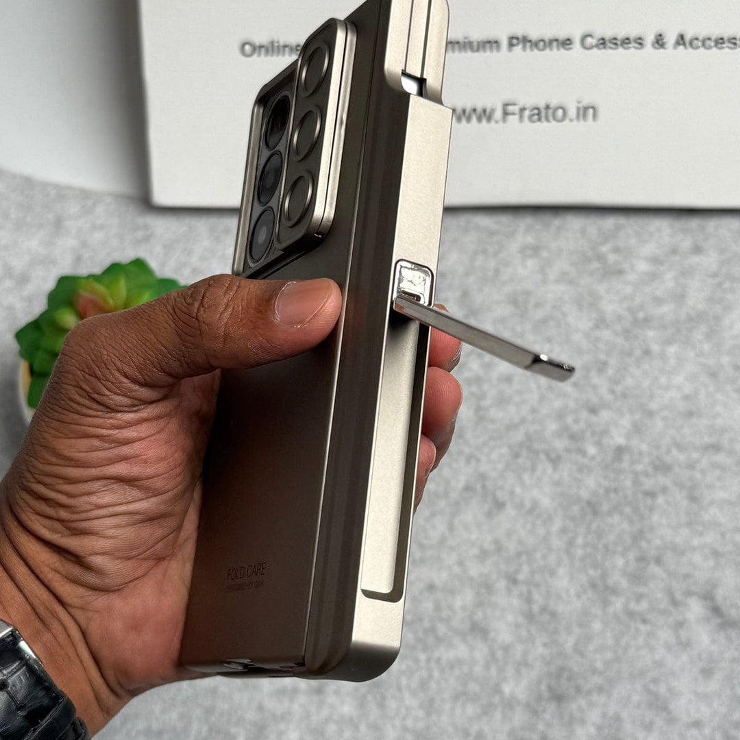 FRATO Fold 6 Collection Samsung Galaxy Z Fold 6 GKK Camera Protection Slider Magnetic Hinge Front Glass Protective Cover