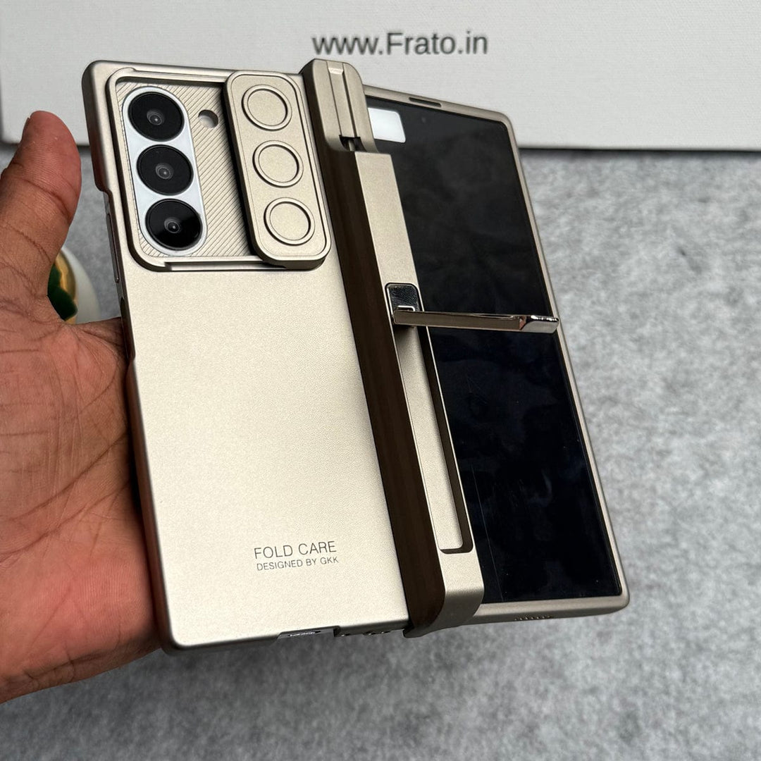 FRATO Fold 6 Collection Samsung Galaxy Z Fold 6 GKK Camera Protection Slider Magnetic Hinge Front Glass Protective Cover