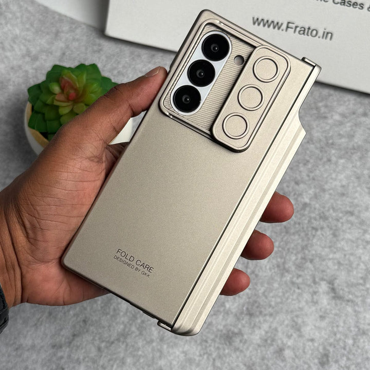 FRATO Fold 6 Collection Samsung Galaxy Z Fold 6 GKK Camera Protection Slider Magnetic Hinge Front Glass Protective Cover