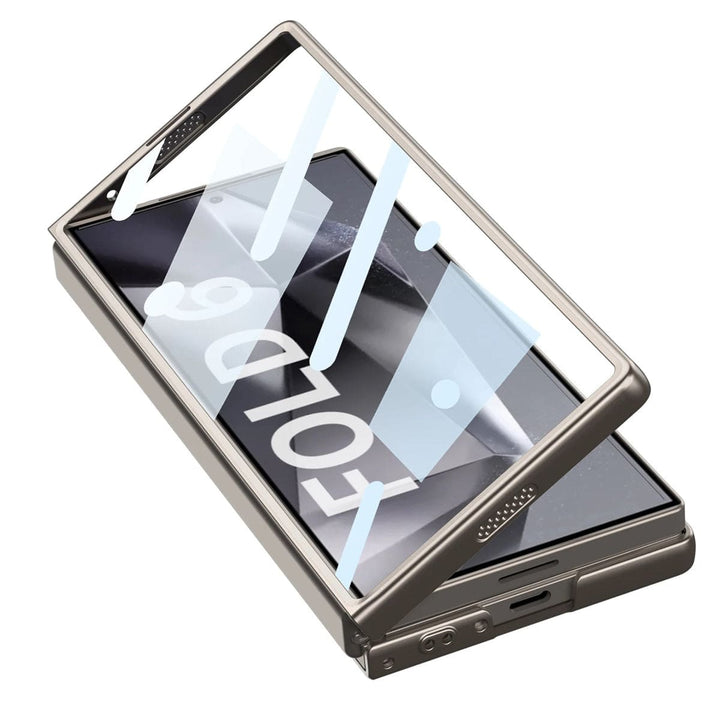 FRATO Fold 6 Collection Samsung Galaxy Z Fold 6 Leather Cover With Camera Protective Shetter