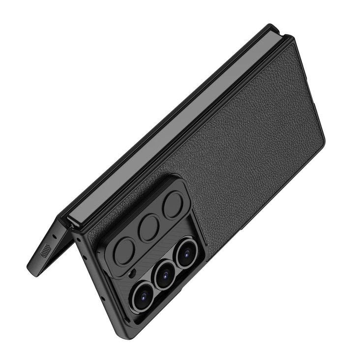 FRATO Fold 6 Collection Samsung Galaxy Z Fold 6 Leather Cover With Camera Protective Shetter