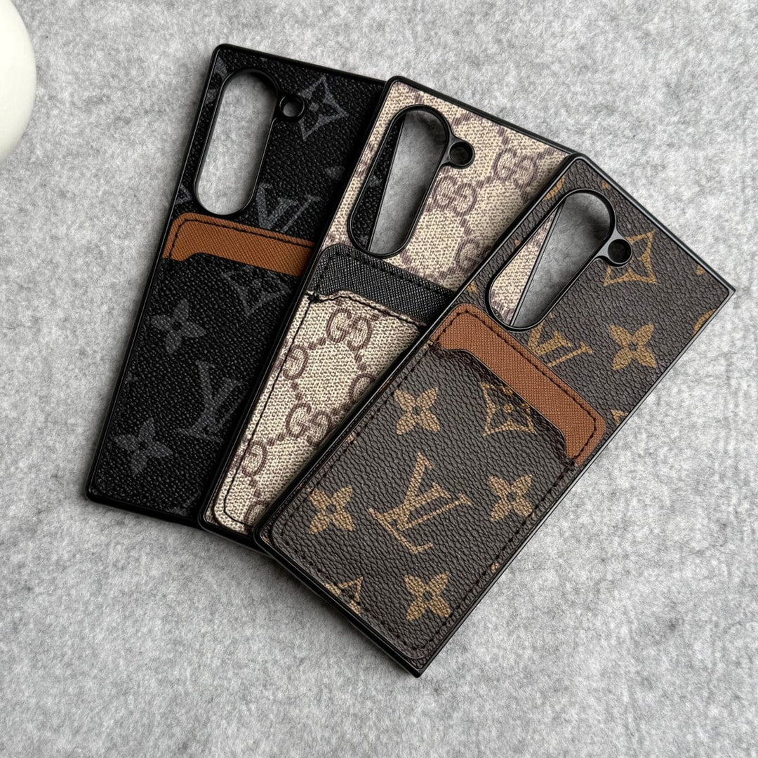 FRATO Fold 6 Collection Samsung Galaxy Z Fold 6 Luxury Brand Leather Card Holder Case Cover
