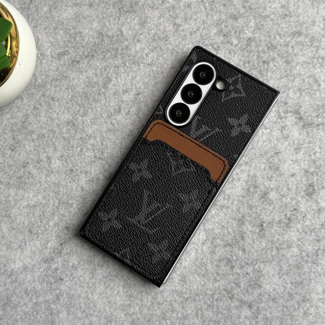 FRATO Fold 6 Collection Samsung Galaxy Z Fold 6 Luxury Brand Leather Card Holder Case Cover