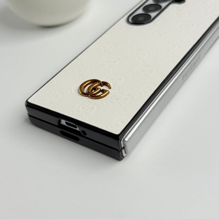 FRATO Fold 6 Collection Samsung Galaxy Z fold 6 Luxury GG Fashion Leather Brand Case Cover