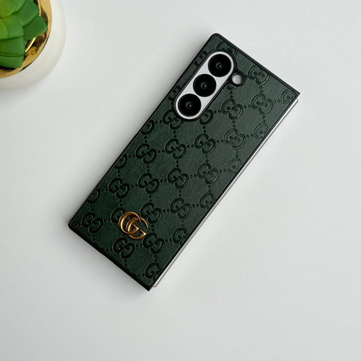 FRATO Fold 6 Collection Samsung Galaxy Z fold 6 Luxury GG Fashion Leather Brand Case Cover
