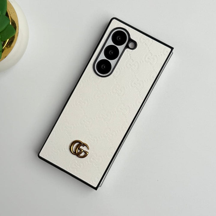 FRATO Fold 6 Collection Samsung Galaxy Z fold 6 Luxury GG Fashion Leather Brand Case Cover