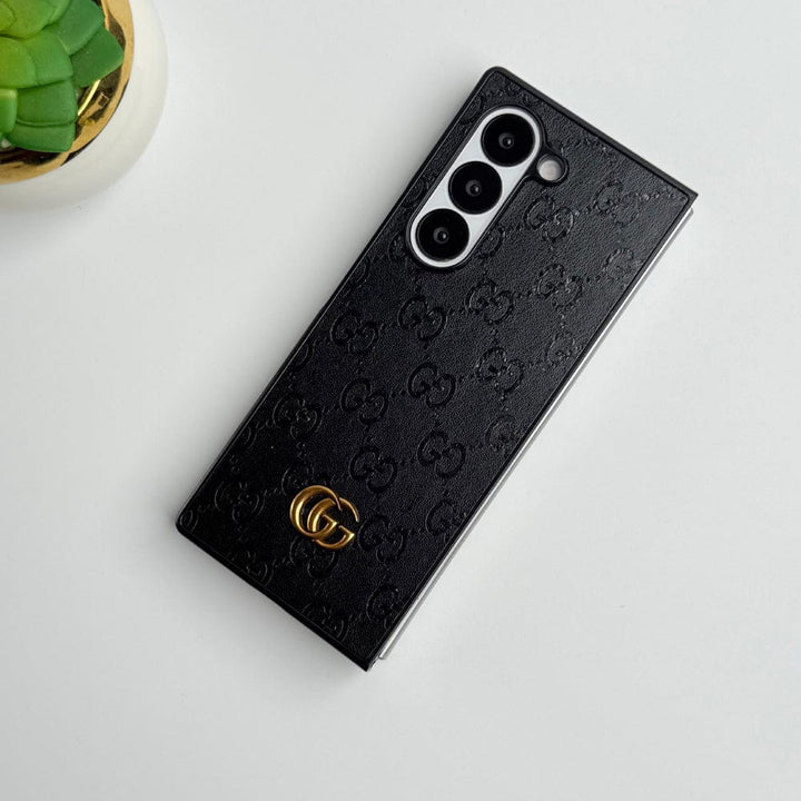 FRATO Fold 6 Collection Samsung Galaxy Z fold 6 Luxury GG Fashion Leather Brand Case Cover