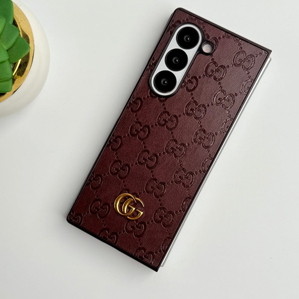 FRATO Fold 6 Collection Samsung Galaxy Z fold 6 Luxury GG Fashion Leather Brand Case Cover