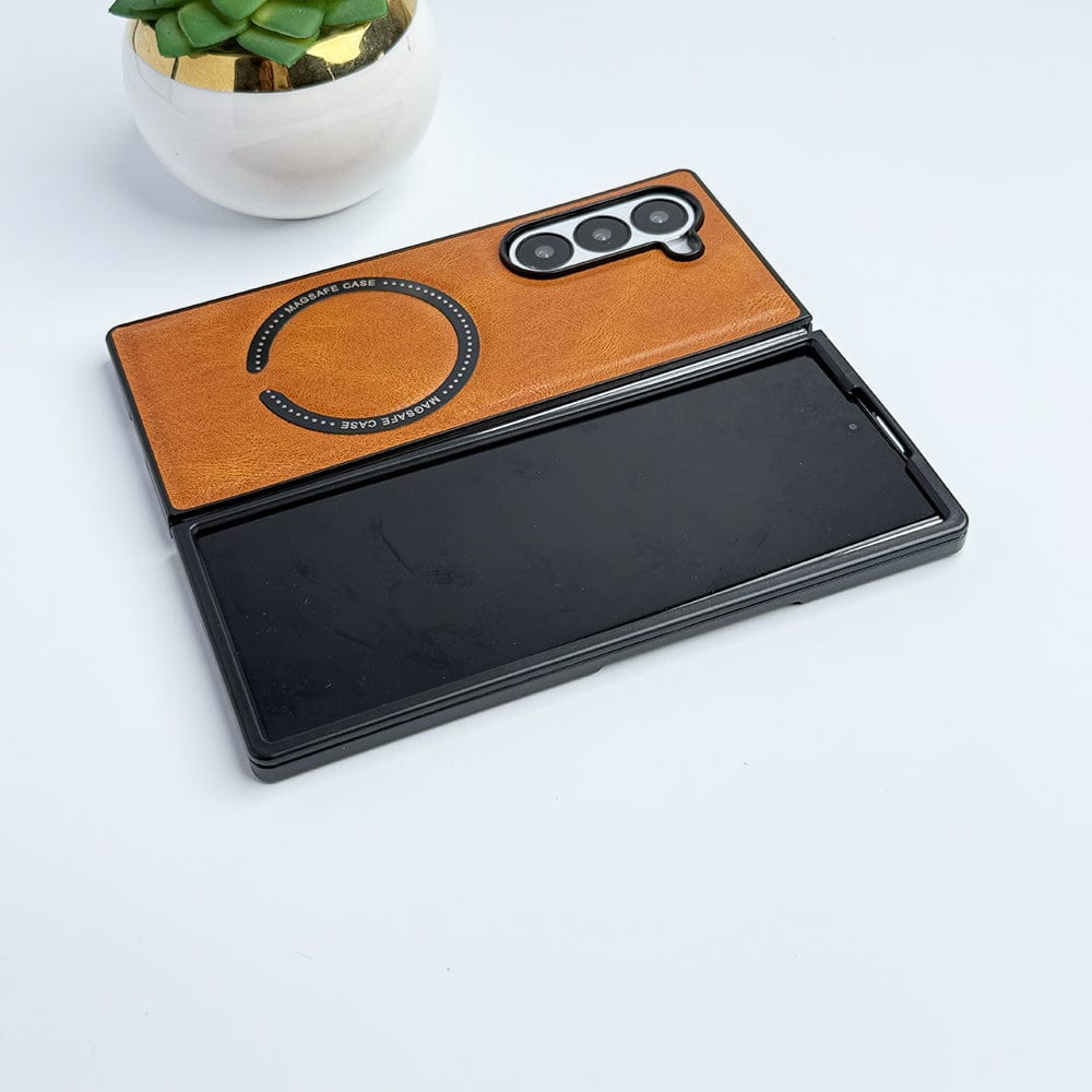 FRATO Fold 6 Collection Samsung Galaxy Z Fold 6 MS Ring PU Leather Cover