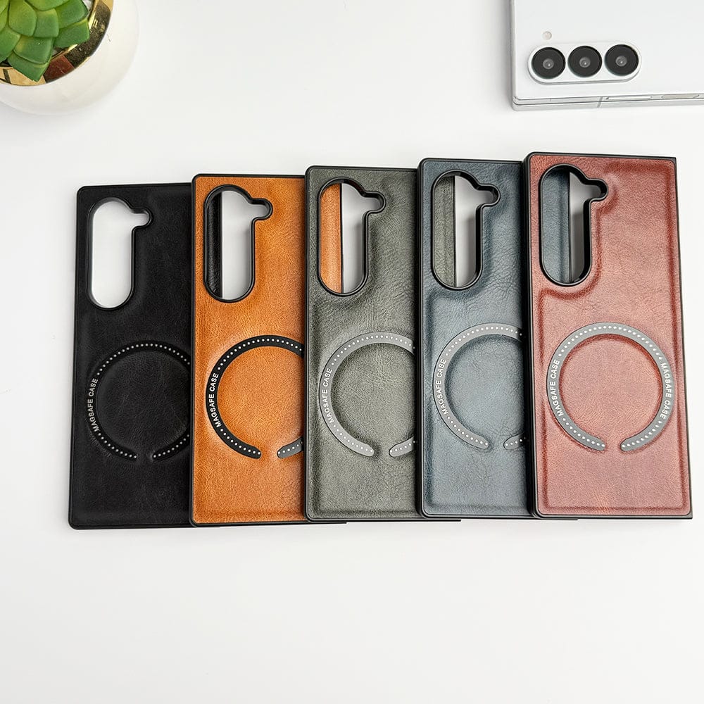FRATO Fold 6 Collection Samsung Galaxy Z Fold 6 MS Ring PU Leather Cover