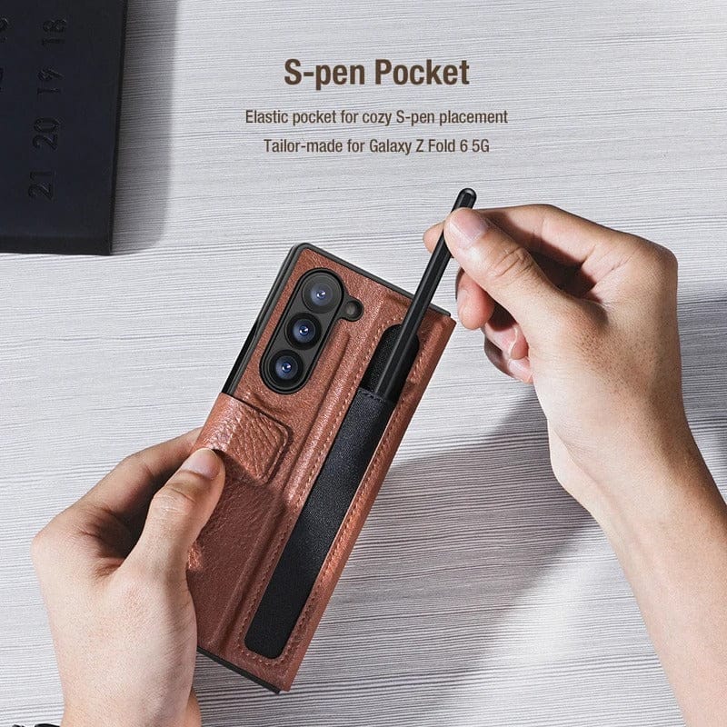 FRATO Fold 6 Collection Samsung Galaxy Z Fold 6 Nillkin Aoge Leather Cover Case Cover