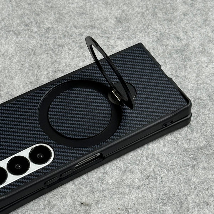 FRATO Fold 6 Collection Samsung Galaxy Z fold 6 Premium Carbon Fiber Texture MagSafe Magnetic Stand Case Cover