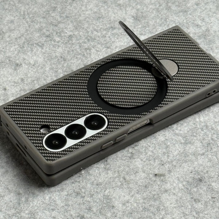 FRATO Fold 6 Collection Samsung Galaxy Z fold 6 Premium Carbon Fiber Texture MagSafe Magnetic Stand Case Cover