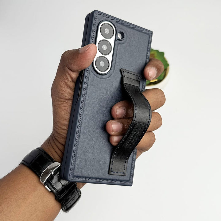 FRATO Fold 6 Collection Samsung Galaxy Z fold 6 PU Leather Case With Strap Holder