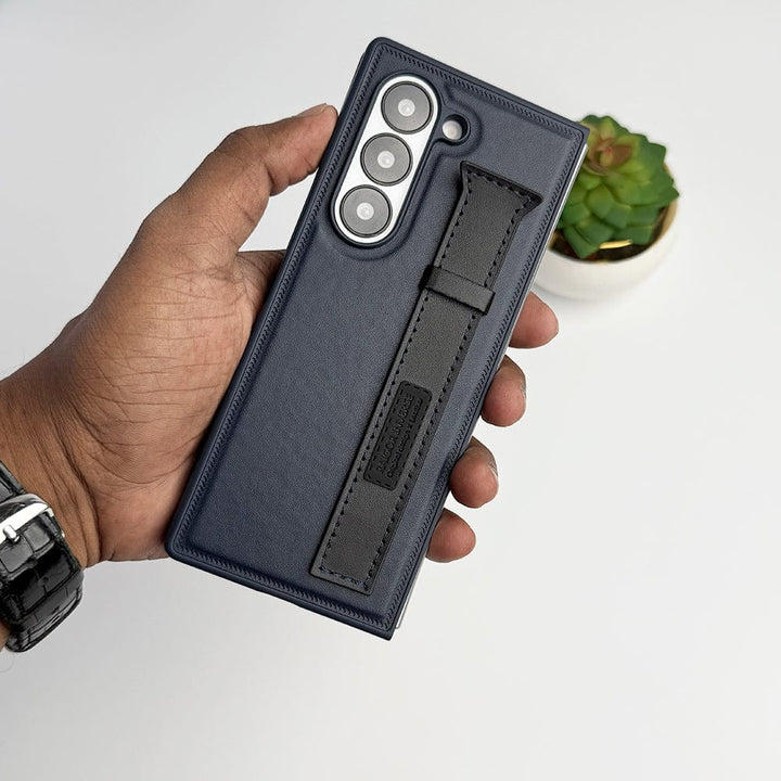 FRATO Fold 6 Collection Samsung Galaxy Z fold 6 PU Leather Case With Strap Holder