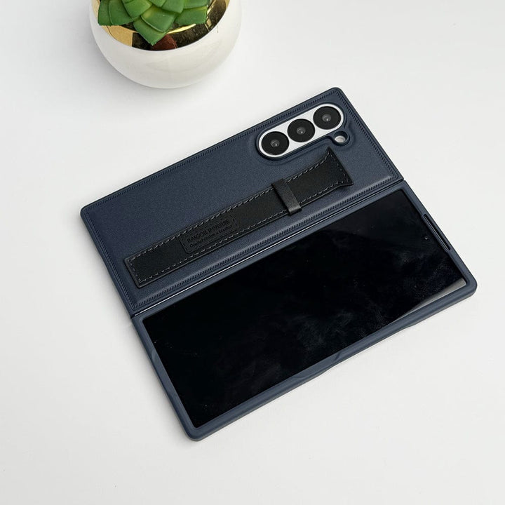 FRATO Fold 6 Collection Samsung Galaxy Z fold 6 PU Leather Case With Strap Holder