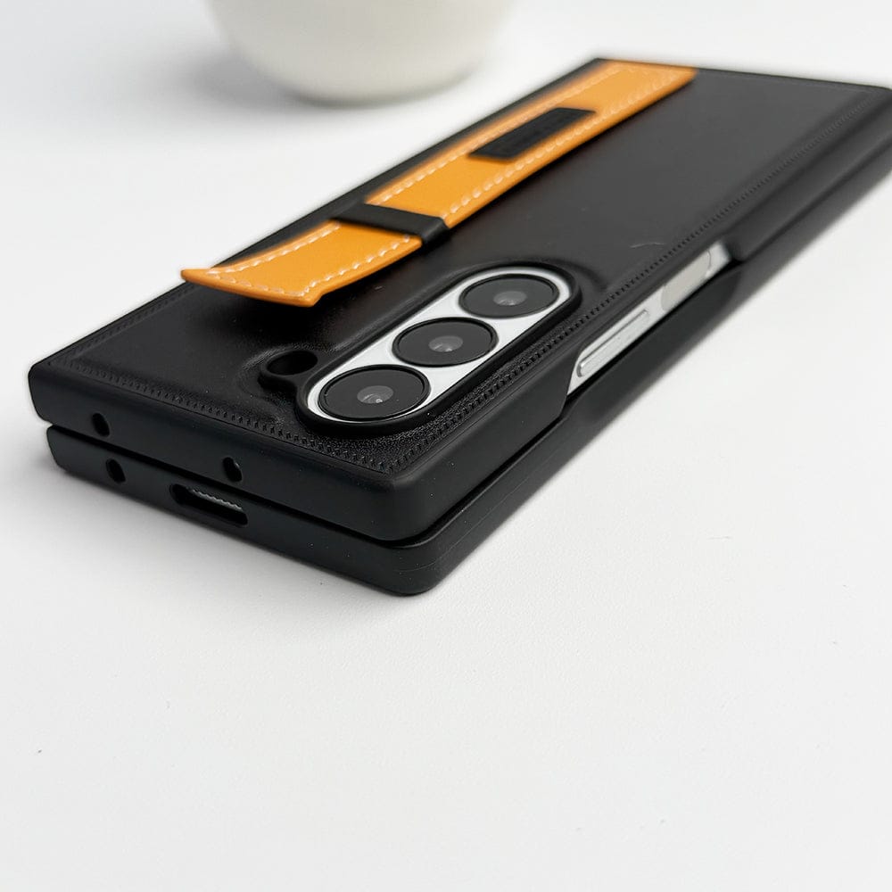 FRATO Fold 6 Collection Samsung Galaxy Z fold 6 PU Leather Case With Strap Holder