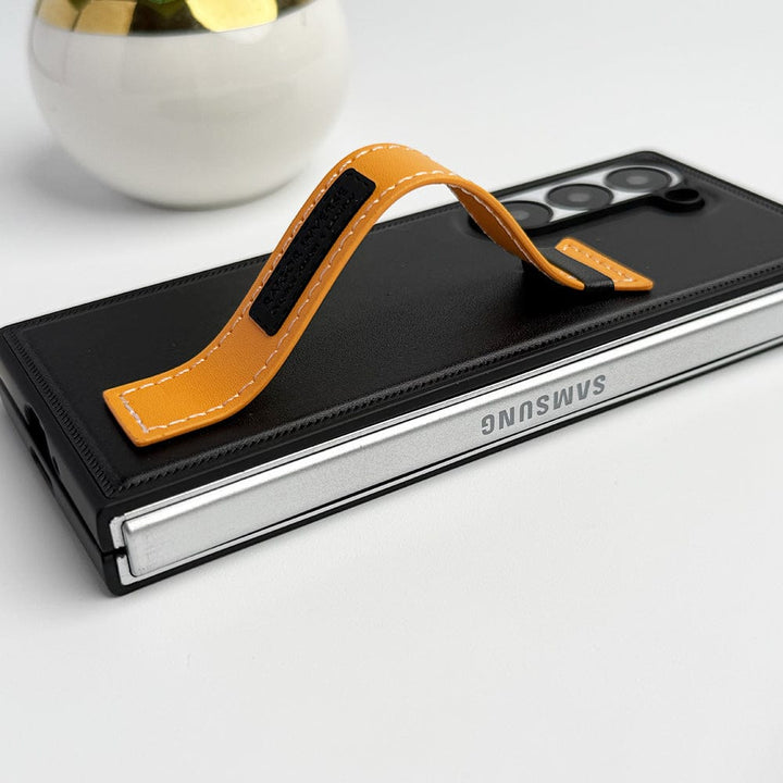 FRATO Fold 6 Collection Samsung Galaxy Z fold 6 PU Leather Case With Strap Holder