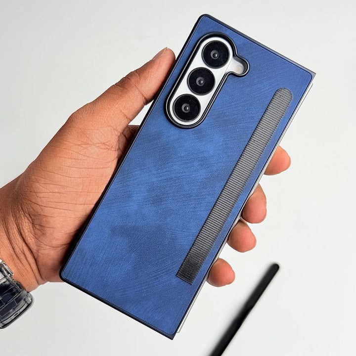 FRATO Fold 6 Collection Samsung Galaxy Z Fold 6 PU Leather Cover With Detachable S Pen Case