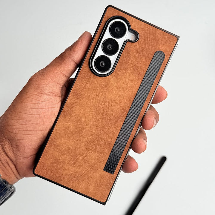 FRATO Fold 6 Collection Samsung Galaxy Z Fold 6 PU Leather Cover With Detachable S Pen Case