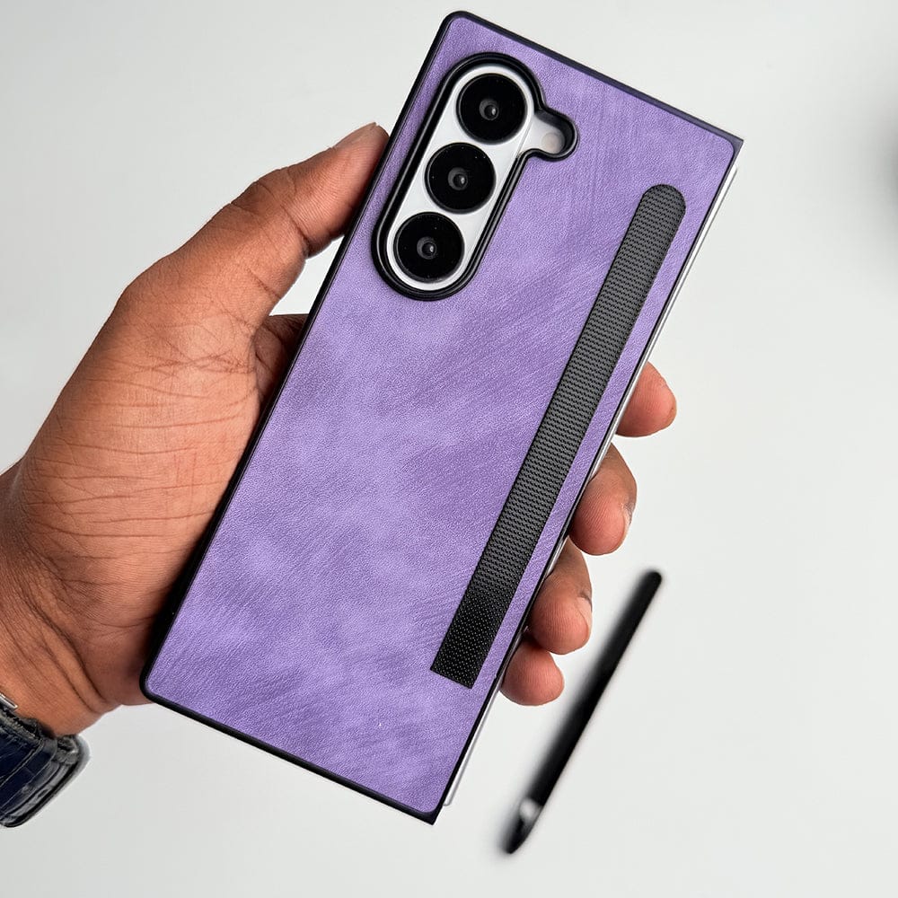 FRATO Fold 6 Collection Samsung Galaxy Z Fold 6 PU Leather Cover With Detachable S Pen Case