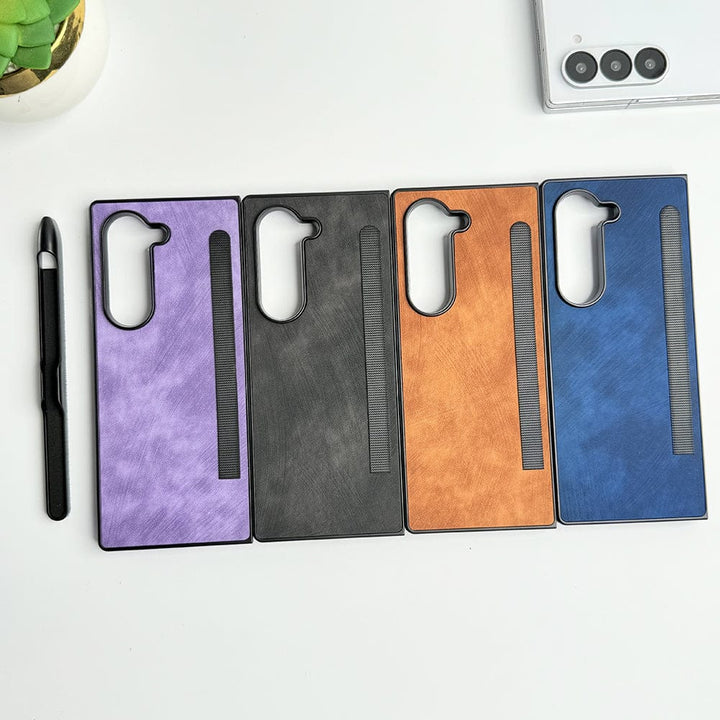 FRATO Fold 6 Collection Samsung Galaxy Z Fold 6 PU Leather Cover With Detachable S Pen Case