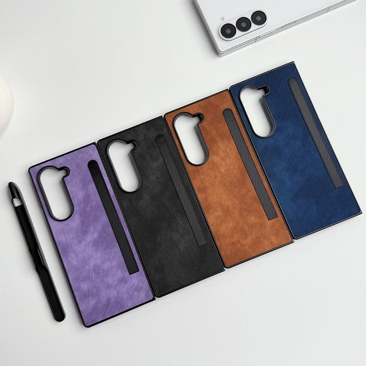 FRATO Fold 6 Collection Samsung Galaxy Z Fold 6 PU Leather Cover With Detachable S Pen Case